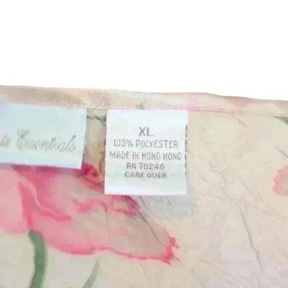 Intimate Essentials Baby Pink Floral Camisole Mini Slip Dress Size XL - Picture 7 of 7